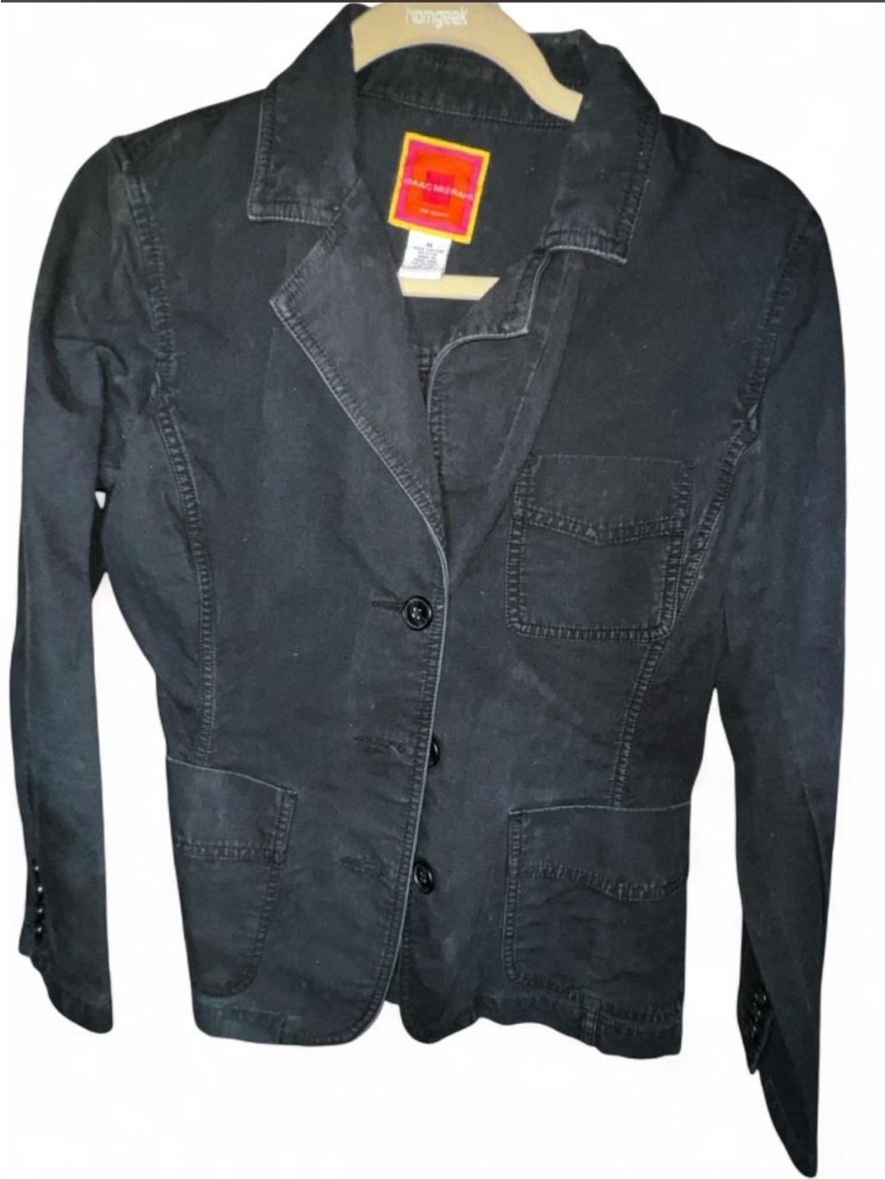Isaac Mizrahi for Target Women's Navy Blue Cotton Blazer Jacket size M